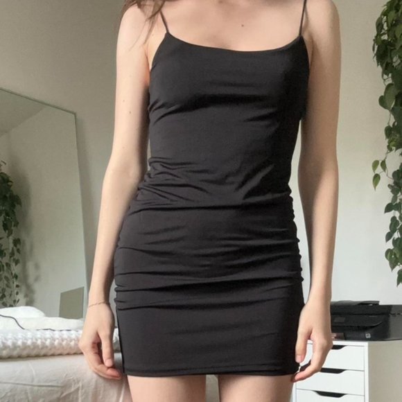 Urban Outfitters - Strappy Soho Cupro Bodycon Mini Dress | Size Medium, Black - Picture 15 of 15